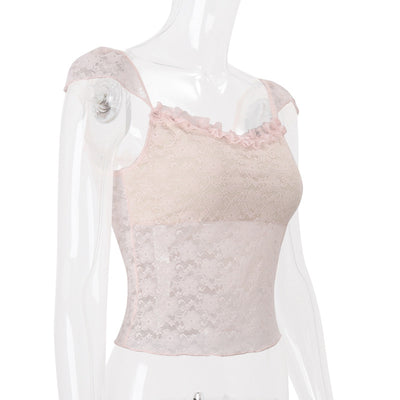 Chaleco Interior Femenino de Encaje Transpirable con Tirantes - Image 17
