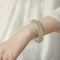 Pulsera de Jade Natural Verde Agua, Azul y Blanco - Cristal Transparente