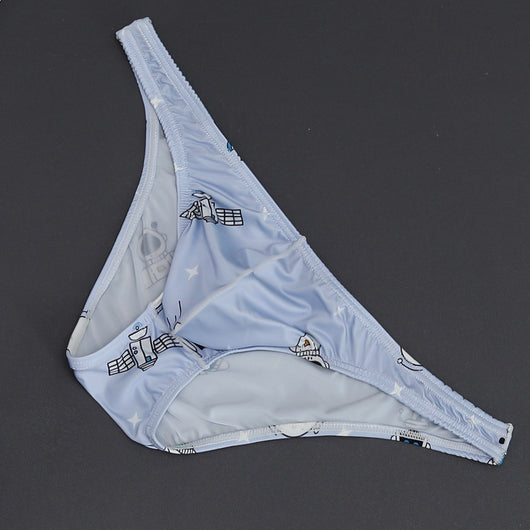 Slip Masculino de Malla Transpirable Tanga Baja con Estampado - Image 11