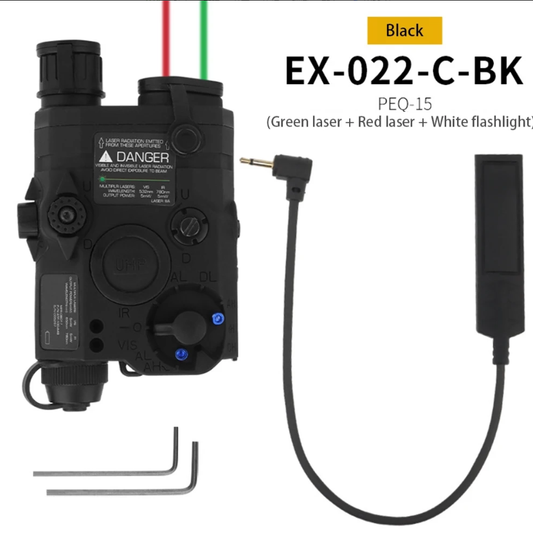 Kit Táctico Profesional CS con Láser y Linterna LED para Cosplay y Producciones