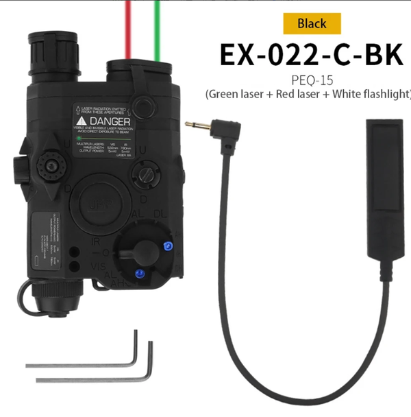 Kit Táctico Profesional CS con Láser y Linterna LED para Cosplay y Producciones
