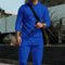 Conjunto de Moletom e Calça Texturizados com Capuz - Estilo Europeu Moderno