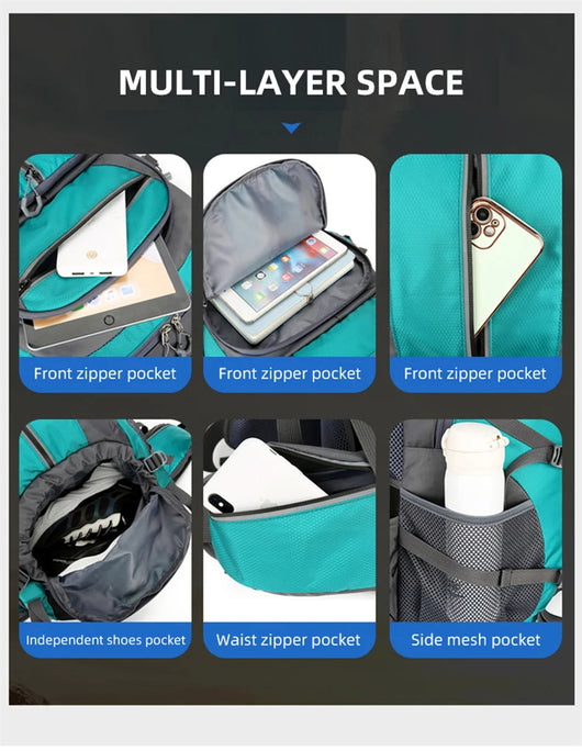 Mochila de Pesca 50L Capacidad Grande para Camping, Senderismo y Escalada - Image 17