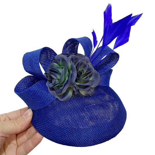 Sombrero Floral con Plumas - Accesorio Elegante para Mujer - Image 37