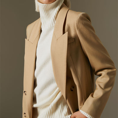Blazer de Lana para Mujer - Diseño Minimalista y Elegante