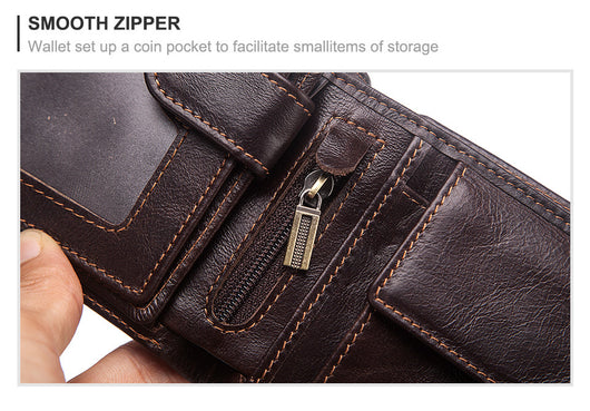 Billetera de Cuero Genuino para Hombre con Múltiples Compartimentos y Protección Antimagnética - Image 9