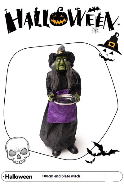Placa Decorativa Bruja Halloween con Activación por Voz e Inducción Inteligente - Image 9