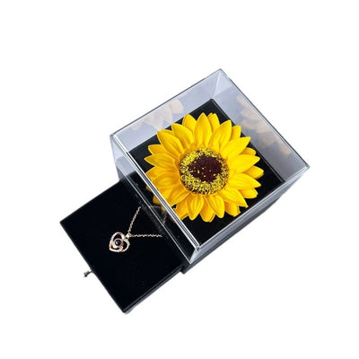 Collar Girasol de Acrílico con Caja de Joyería - Image 5