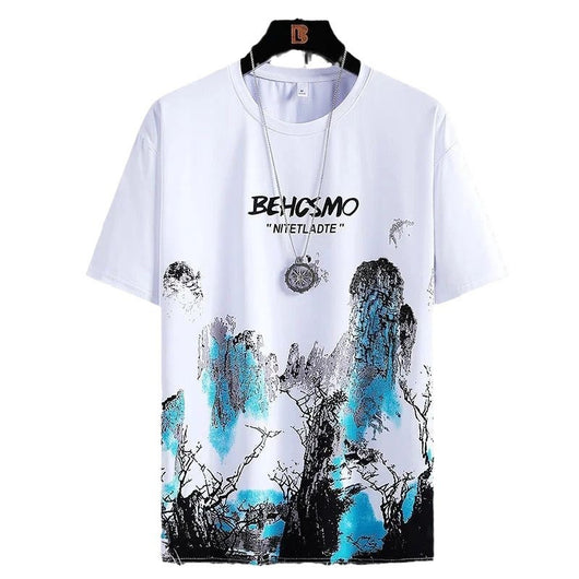 Camiseta Deportiva Hombre Diseño Pintura Tinta Transpirable - Image 5