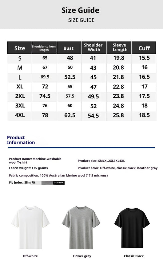 Camiseta de Lana Merino 100% Antimicrobiana para Hombre - Lavable a Máquina - Image 9