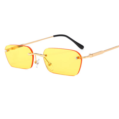 Gafas de Sol Rectangulares sin Montura UV400 - Unisex Estilo Peekaboo - Image 6
