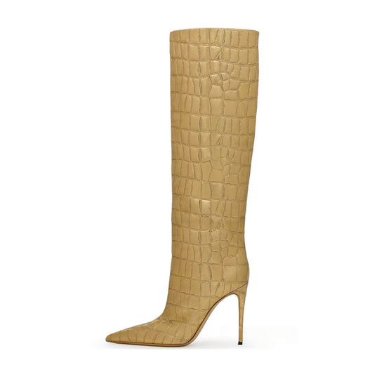 Botas Stiletto Leopardo con Punta Afilada para Mujer - Image 3
