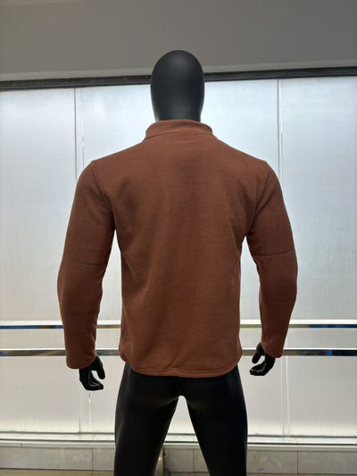 Suéter Casual de Cuello Alto con Cierre Frontal para Hombre - Otoño Invierno - Image 14