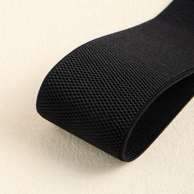 Cinturón Elástico Retro para Mujer con Hebilla Cuadrada Metálica Negro - Image 9