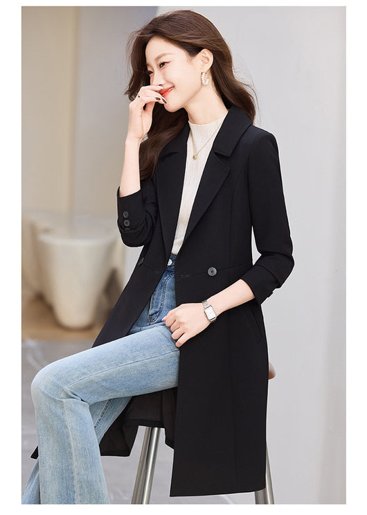 Abrigo Trench Coat Negro para Mujer - Elegancia de Otoño - Image 10