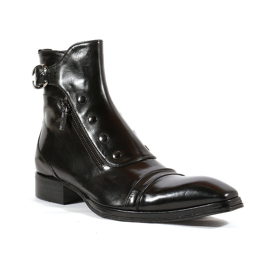 Botas Formales para Hombre con Punta Cuadrada y Cierre Lateral - Image 4