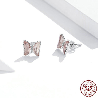 Aretes de Cristal Mariposa Elegancia Temperamental - Image 4