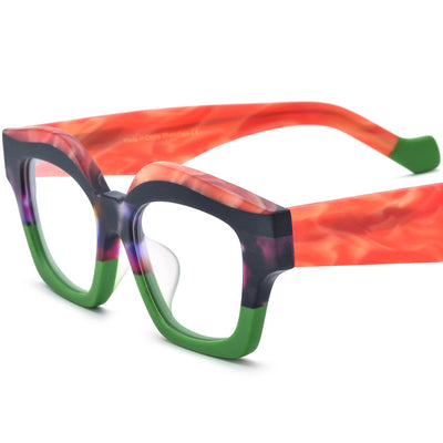 Gafas Cat Eye con Bordes Gruesos Bicolor - Image 4