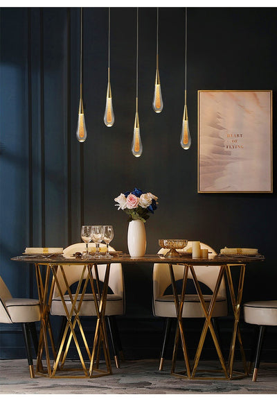Lámpara Colgante Gota de Cristal para Dormitorio y Restaurante - Image 9