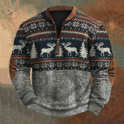 Sudadera Hombre con Estampado Digital y Cierre Medio - Image 4