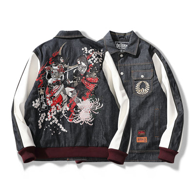 Camisa de Algodón Bordada Swordsman Denim Yokosuka - Image 3