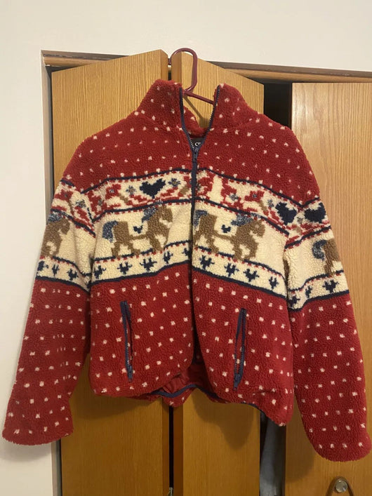 Abrigo de Lana con Cierre y Bolsillos - Diseño Navideño Alce y Copos de Nieve - Image 11