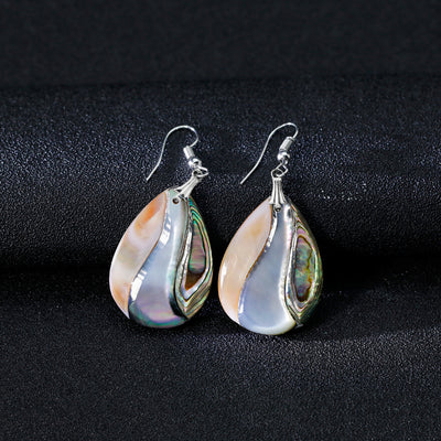 Aretes de Concha de Abulón Natural Europeo y Americano - Elegancia Sofisticada para Mujeres - Image 4