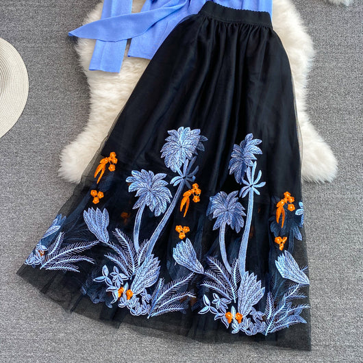 Conjunto Falda y Blusa Hada - Cintura Alta, Largo Sobre la Rodilla - Image 3