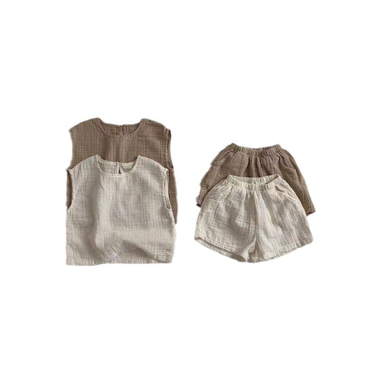 Conjunto de Shorts y Chaleco Transpirable a Juego para Niños - Image 5