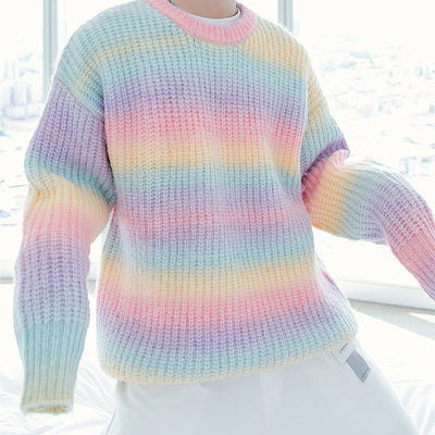 Chamarra Suéter Holgada con Degradado Tie-Dye para Hombre - Image 11