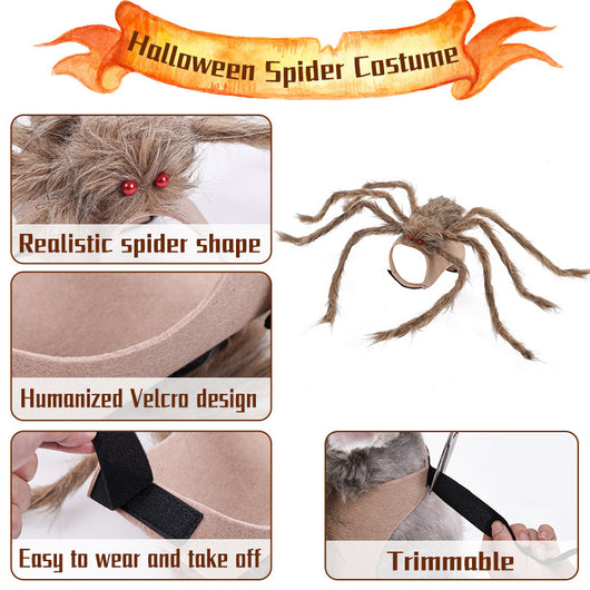 Disfraz de Araña Gigante para Mascotas - Traje Halloween
