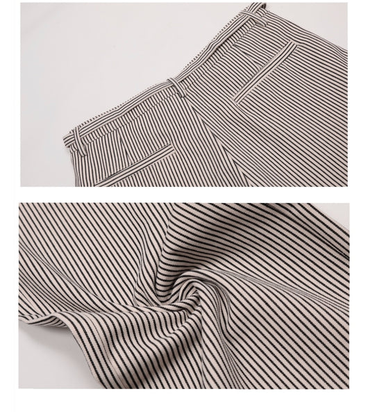 Pantalón Recto Vintage Americano a Rayas - Image 4