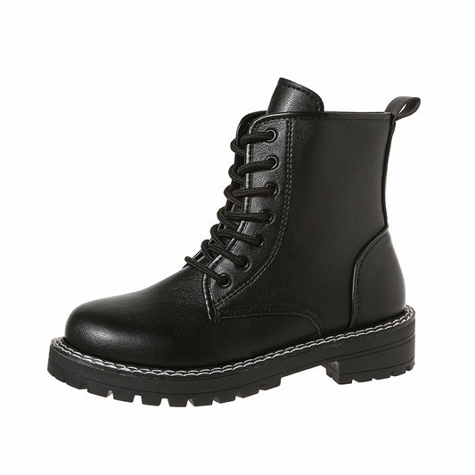 Botas Cortas de Tacón Grueso para Otoño - Versátiles y Elegantes - Image 2