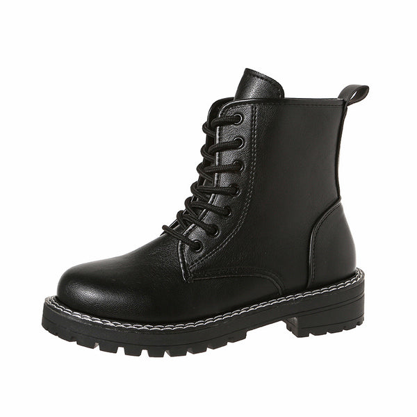 Botas Cortas de Tacón Grueso para Otoño - Versátiles y Elegantes
