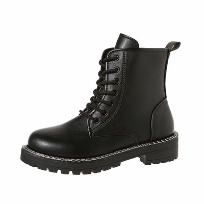 Botas Cortas de Tacón Grueso para Otoño - Versátiles y Elegantes - Image 2