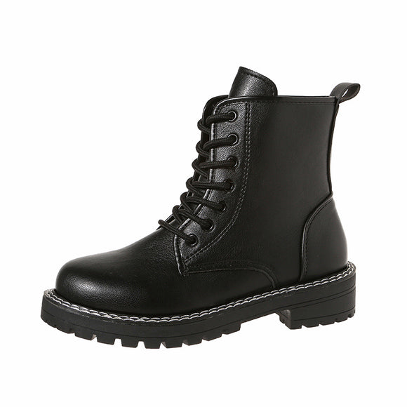Botas Cortas de Tacón Grueso para Otoño - Versátiles y Elegantes