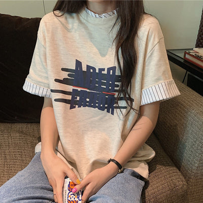 Playera Suelta Harajuku para Mujer - Diseño Trendy Primavera Temprana - Image 7