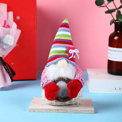 Muñeca Navideña de Ratán sin Rostro - Decoración Circular - Image 10