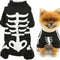 Disfraz de Esqueleto Fluorescente para Perros Pequeños - Pijama Jumpsuit Respirable