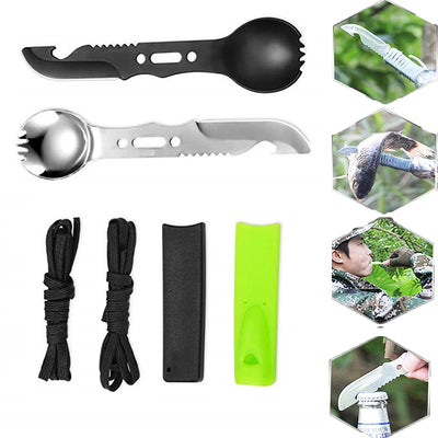 Set de Cubiertos Camping con Silbato - Herramienta Multiusos para Aventuras - Image 17