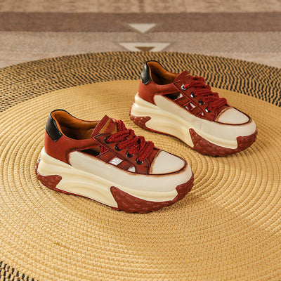 Zapatillas Retro Gruesas con Suela Hueca - Estilo Versátil para Mujer - Image 10