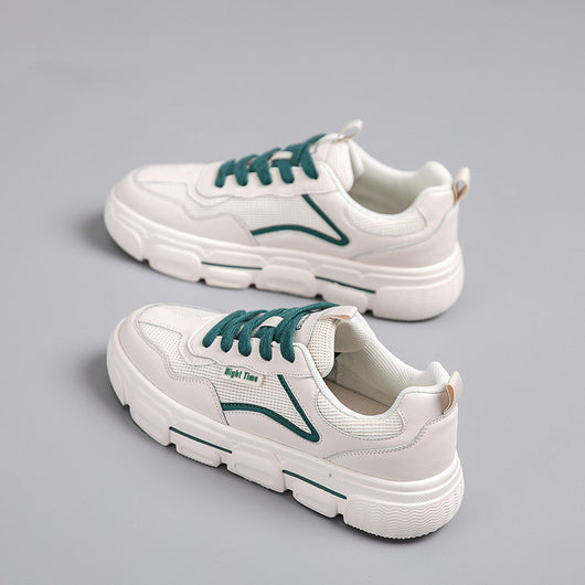 Zapatillas Blancas Casuales con Suela Gruesa y Malla Transpirable - Image 14