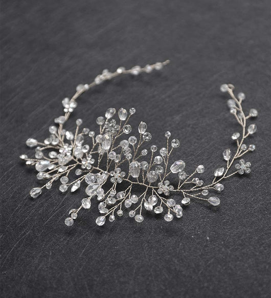 Tocado de Gasa Cristalina en Oro y Plata para Vestidos de Fiesta - Image 8