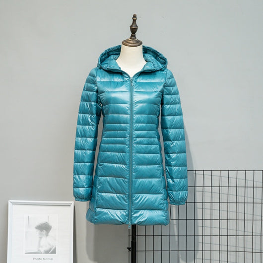 Chaqueta Acolchada Ligera Otoño Invierno Mujer Talla Grande Capucha Ajustada - Image 21