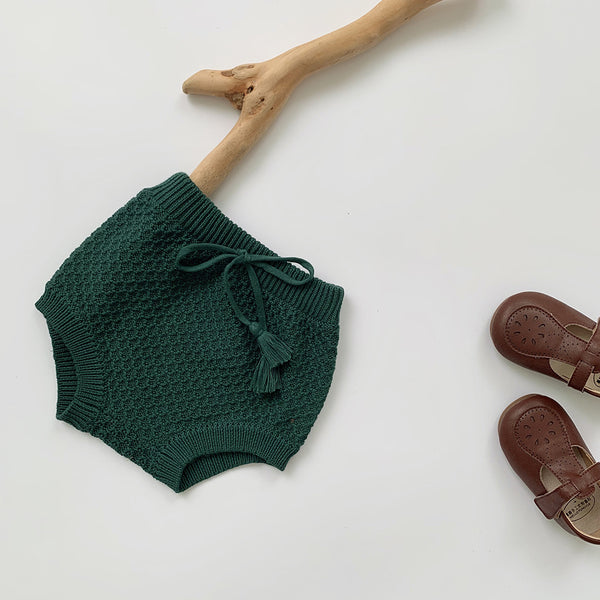 Shorts de Lana con Flecos para Niñas - Diseño Minimalista