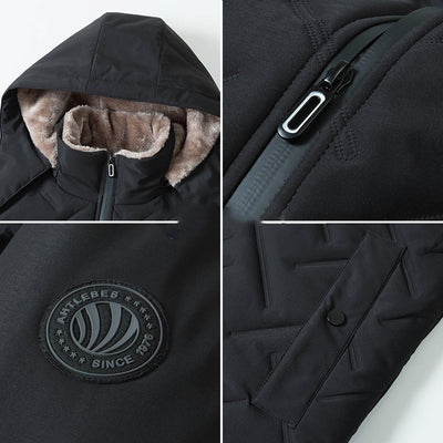 Chaqueta Impermeable con Capucha Desmontable y Cuello Tipo Polo - Image 6