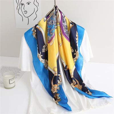 Pañuelo de Seda Simulada Versátil para Mujer - Image 6