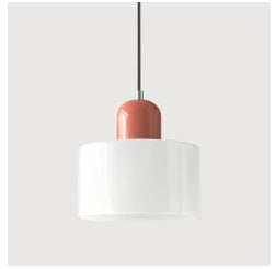 Lámpara Colgante Redonda de Vidrio Crema - Diseño Minimalista - Image 9