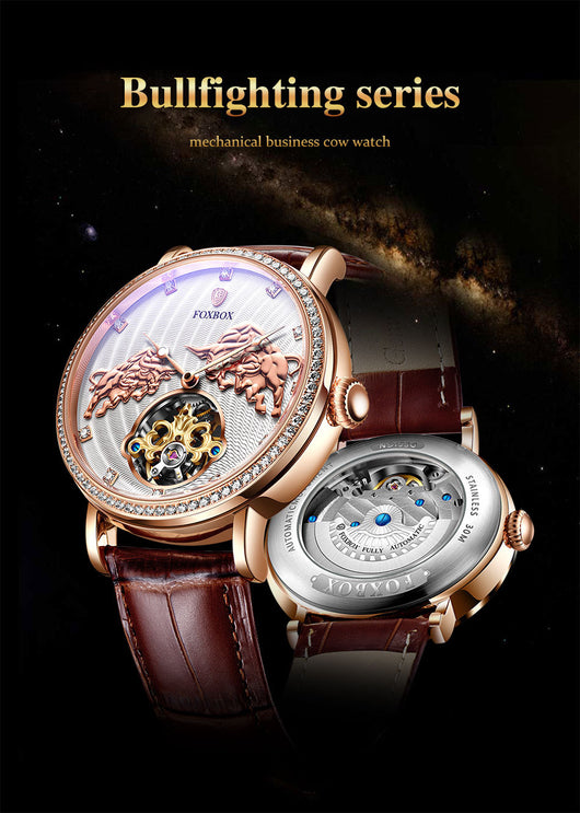 Reloj Mecánico para Hombre con Diamantes - Edición Conmemorativa Resistente al Agua - Image 6
