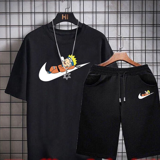 Conjunto Casual de Dos Piezas para Hombre: Playera y Shorts de Tendencia Coreana - Image 33
